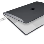 Apple 13" Macbook Pro M2 A2686 Kristal Siyah Kılıf Koruyucu + Ekran Filmi - Görsel 4