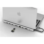 Codegen Type-C - 10in1 Macbook Notebook Port Çoklayıcı (3xUSB 3.0+HDMI+USB 3.1 Type-C + RJ45 + SD/TF) CDG-CNV80 - Görsel 7
