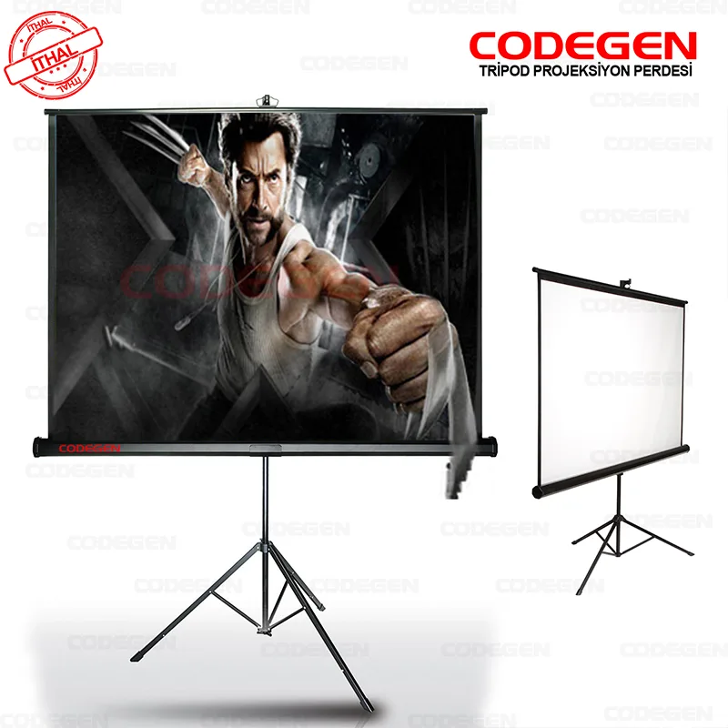 codegen-tx-20-200x200cm-tripod-ayakli-tasinabilir-projeksiyon-perdesi Codegen tx-20 200x200cm taşınabilir ayaklı projeksiyon perdesi