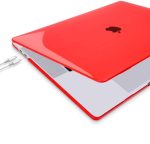 Apple 13" Macbook Pro A2338 M1 Kristal Kırmızı Koruyucu + Ekran Filmi - Görsel 2