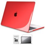 Apple 13" Macbook Pro M2 A2686 Kristal Kırmızı Koruyucu + Ekran Filmi - Görsel 2