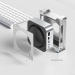 Codegen Mac Mini M4/M4 Pro 9 in 1 Type-C NVME SSD Alüminyum Çevirici Stand Docking Station CDG-NSC201 - Görsel 2
