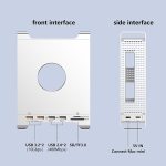 Codegen Mac Mini M4/M4 Pro 9 in 1 Type-C NVME SSD Alüminyum Çevirici Stand Docking Station CDG-NSC201 - Görsel 3