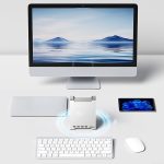 Codegen Mac Mini M4/M4 Pro 9 in 1 Type-C NVME SSD Alüminyum Çevirici Stand Docking Station CDG-NSC201 - Görsel 4