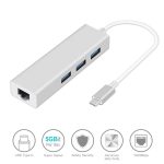 Codegen Type C USB 3.1 – 3Port USB 3.0+ RJ45 Gigabit Ethernet Çoklayıcı Hub CDG-CNV85 - Görsel 3